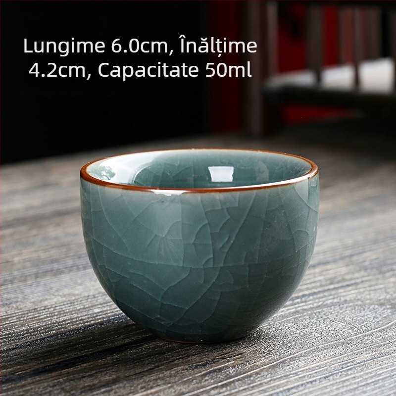 Ceșcă de ceai ceramică cu glazură de cuptor, stil retro, vas personal pentru ceai, mic pahar de vin pentru uz casnic