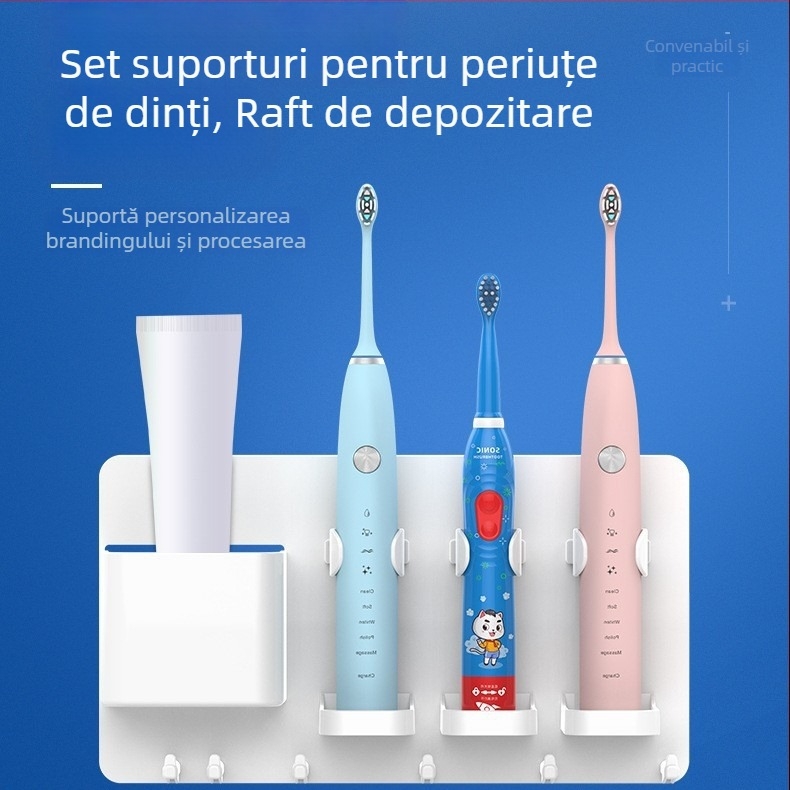 Dreamjas suport pentru periuța electrică – organizator reglabil pentru baie, spațiu de depozitare pentru igienă personală