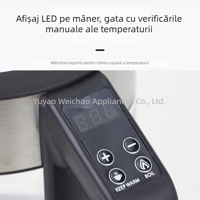 Fierbător electric din sticlă colorată, borosilikat, 1,7 L, pentru uz casnic