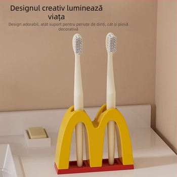 Suport pentru periuțe de dinți cu sterilizare UV, fără găuri, pentru baie, spațiu pentru pastă de dinți și două periuțe