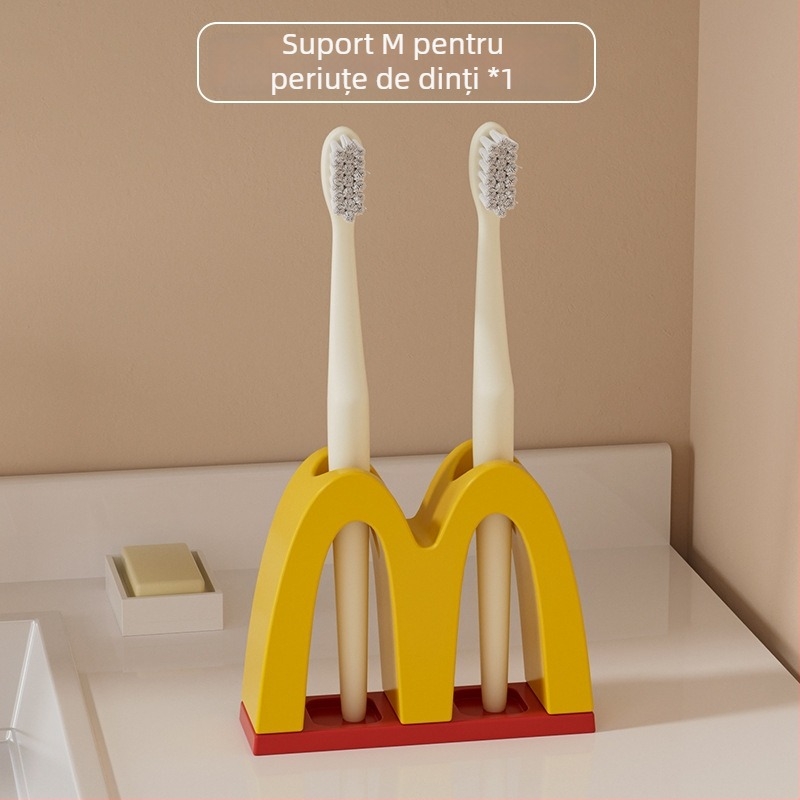 Suport pentru periuțe de dinți cu sterilizare UV, fără găuri, pentru baie, spațiu pentru pastă de dinți și două periuțe