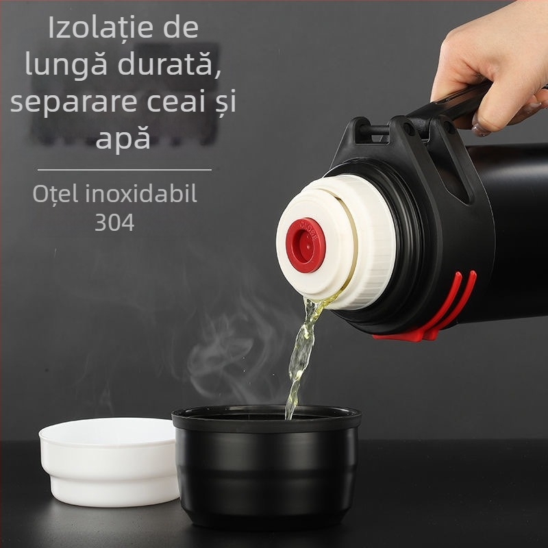 Termos din oțel inoxidabil 304, exterior, capacitate mare, termos de călătorie pentru bărbați, pentru mașină, cu logo imprimat
