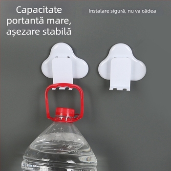 Suport pentru periuțe în formă de nor, montaj fără găuri, suport pentru periuța electrică cu loc pentru pahar, organizator creativ