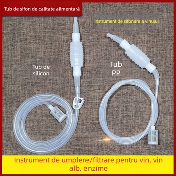 Sifon semi-automat pentru vin cu filtru pentru vinificație acasă