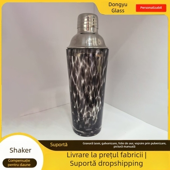 Set de cocktailuri: ceainic din oțel inoxidabil, shaker din sticlă și unelte de bar