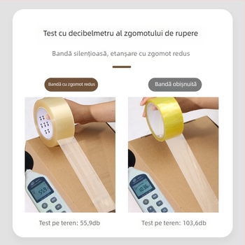 Master Bao Bandă de ambalare transparentă, 48 mm × 50 m, adeziv pe bază de apă