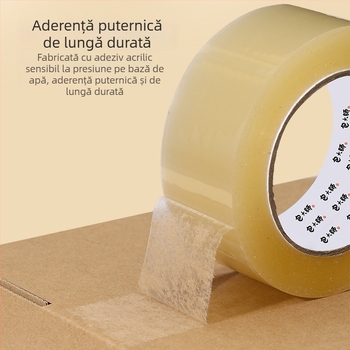 Master Bao Bandă de ambalare transparentă, 48 mm × 50 m, adeziv pe bază de apă