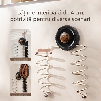 Raft de depozitare cu ventuză pentru aparat de ras, organizator montat pe perete pentru barbă și pieptene, baie