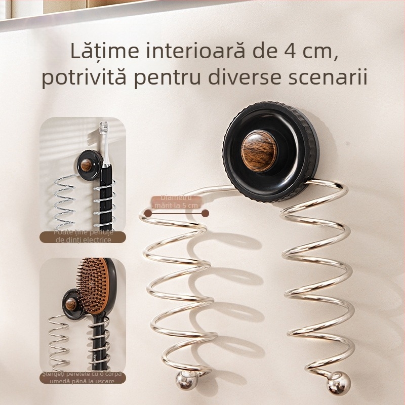 Raft de depozitare cu ventuză pentru aparat de ras, organizator montat pe perete pentru barbă și pieptene, baie
