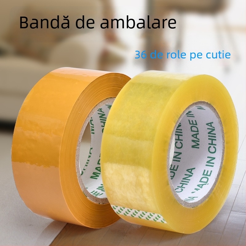 Bandă de ambalare 4,8 cm × 150 m, bej transparent