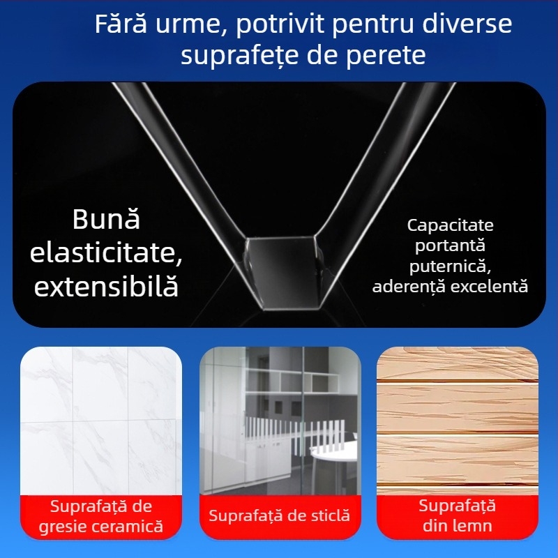 Bandă dublu-adezivă nano, fără urme, rezistentă la apă, bandă de fixare acrilică cu aderență înaltă