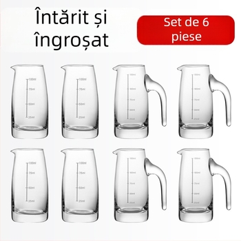 Set dispenser de băuturi din sticlă, 100 ml, decantor gradat, pentru uz casnic și comercial