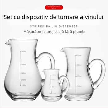 Set dispenser de băuturi din sticlă, 100 ml, decantor gradat, pentru uz casnic și comercial