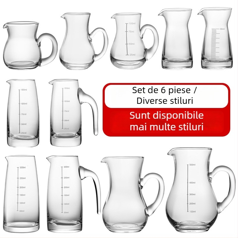 Set dispenser de băuturi din sticlă, 100 ml, decantor gradat, pentru uz casnic și comercial