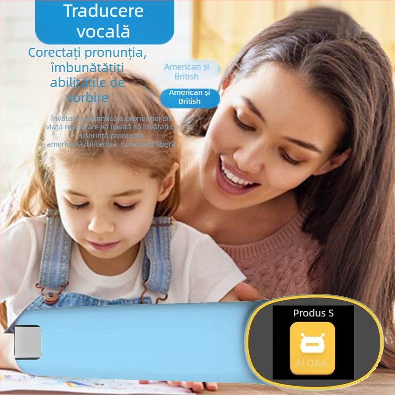 Creion de scanare și traducere pentru cărți, cu dicționar electronic și învățare sincronizată