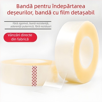 Bandă PET transparentă pentru ambalare, aderență înaltă și zgomot redus, sigilare și ambalare, tăiere die-cut pentru eliminarea deșeurilor, film detașabil, plasture adeziv