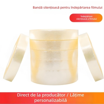 Bandă PET transparentă pentru ambalare, aderență înaltă și zgomot redus, sigilare și ambalare, tăiere die-cut pentru eliminarea deșeurilor, film detașabil, plasture adeziv