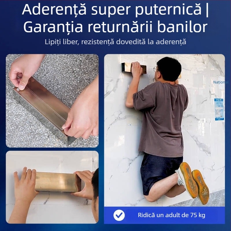 Bandă dublu adezivă din nano, acrilică, transparentă, rezistentă la apă, fără reziduuri, rezistentă la temperaturi înalte, lavabilă și reutilizabilă