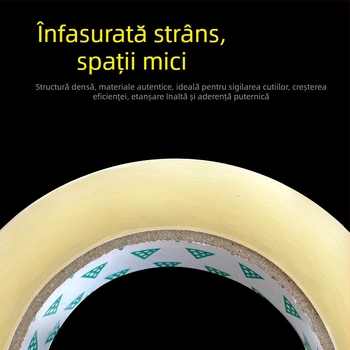 Bandă transparentă cu aderență ridicată pentru papetărie, subțire, lățimi 1.0/1.2/1.5/1.8/2.0/2.4 cm.