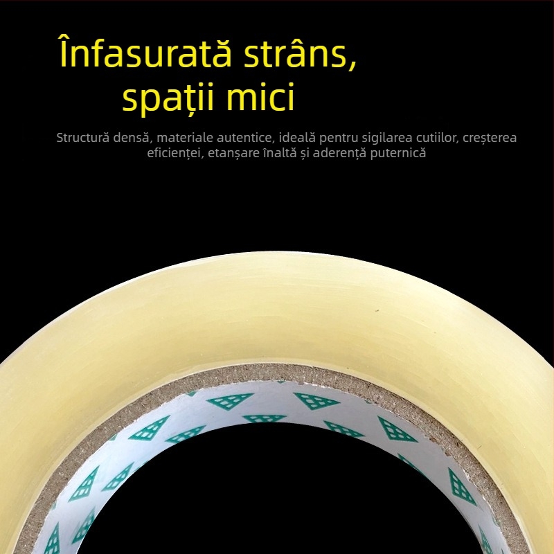 Bandă transparentă cu aderență ridicată pentru papetărie, subțire, lățimi 1.0/1.2/1.5/1.8/2.0/2.4 cm.
