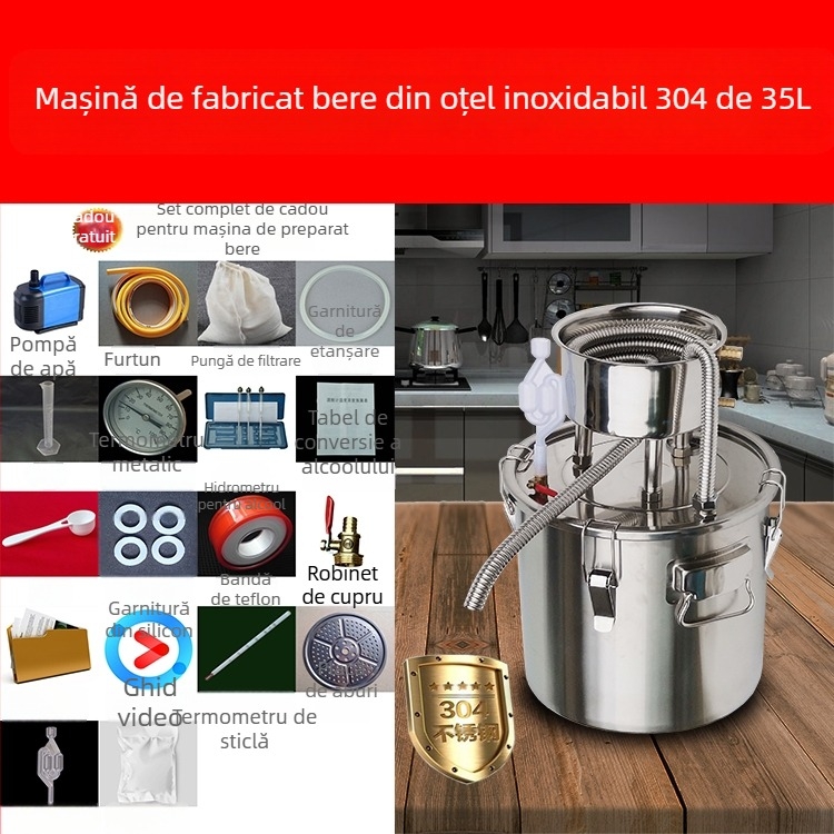 Mașină de distilat vin acasă, distilator compact, aparat mic pentru vin și băuturi spirtoase