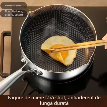Xueping oală din oțel inoxidabil pentru lapte, oală pentru hrana bebelușilor, oală multifuncțională de bucătărie pentru tăiței și supe, fără strat