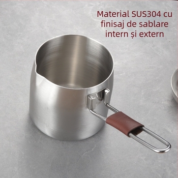 Fier de prăjit exterior din oțel inoxidabil 304, cu oală ridicată pentru tăiței, coș de prăjit și recipient de filtrare a uleiului, 2 L, cu mâner, multifuncțional