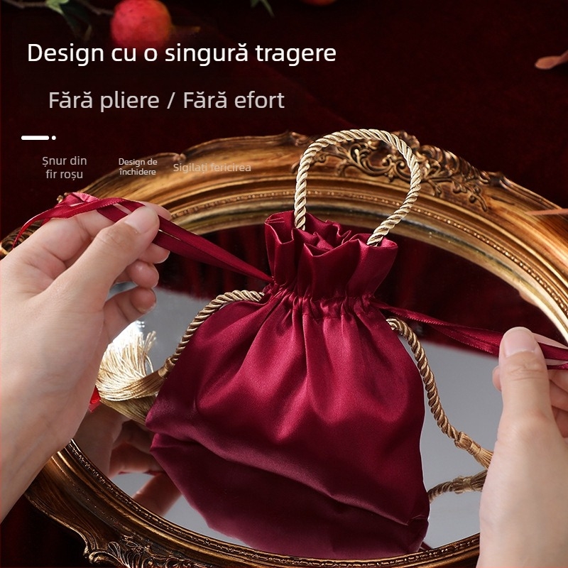 Saci de bomboane cu șiret, în stil Instagram, pentru nunți – cutii cadou pentru bomboane de nuntă