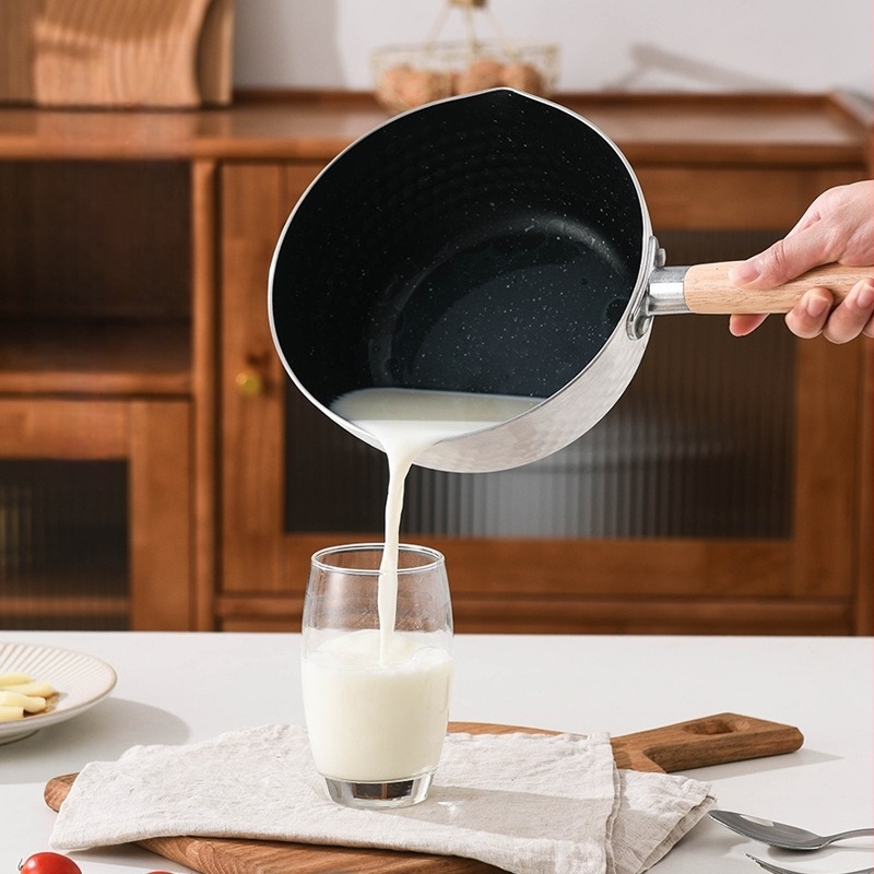 Oală Yukihira japoneză din aluminiu, antiaderentă, pentru gătit tăiței, hot pot picant, tăiței din orez, tăiței instant, și mâncare pentru copii