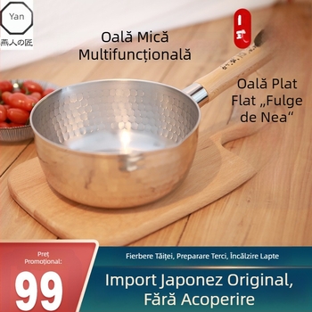 Oală din oțel inoxidabil, 18 cm, universală – pentru lapte, tăiței instant și mâncare pentru bebeluși, potrivită pentru mese ușoare