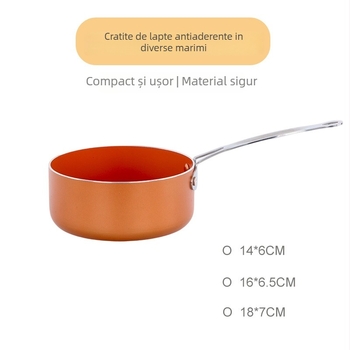 Oală multifuncțională cu strat antiaderent, pentru lapte, hrană pentru bebeluși și tăiței instant, încălzire lapte, tigaie ceramică pentru plită cu gaz sau electrică