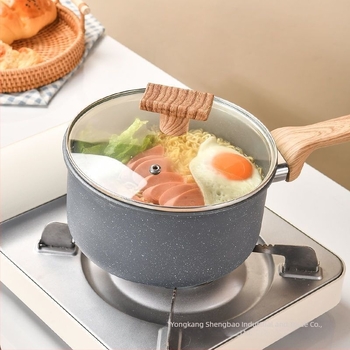Model Maifan – set de oale antiaderente cu model Maifan: oală pentru lapte, oală pentru supă, oală pentru hrana bebelușilor, oală pentru tăiței instant, oală pentru fierbere, wok, tigaie pentru mic dejun
