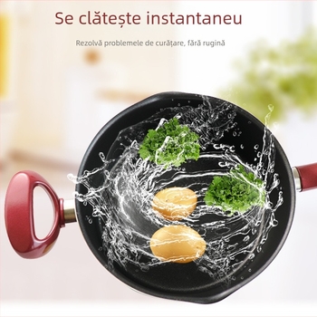Malatang antiaderent cu mâner lung pentru plite cu inducție, oală de supă din aliaj de aluminiu