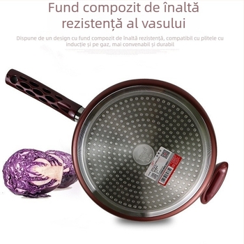 Malatang antiaderent cu mâner lung pentru plite cu inducție, oală de supă din aliaj de aluminiu