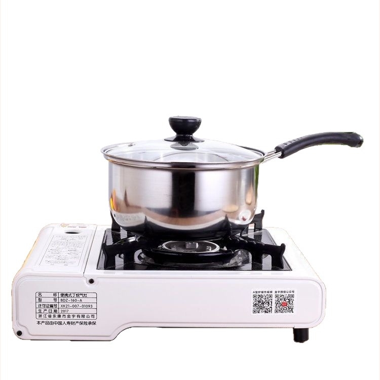 Oală din oțel inoxidabil cu capac, pereți groși, compactă pentru porție unică, oală rotativă pentru tăiței instant, lapte și hot pot, compatibilă cu plita cu inducție, utilizare comercială