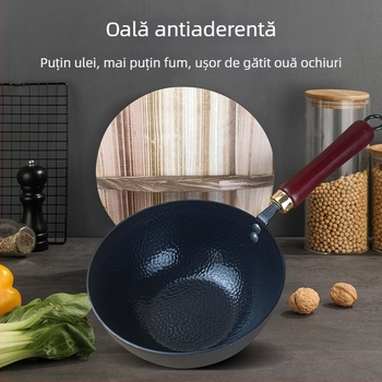 Oală mică de lapte, fabricată manual, fontă neacoperită, multifuncțională pentru gătit și prăjit, destinată hranei bebelușilor
