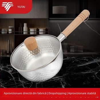 Oală pentru lapte pentru copii, din oțel inox, stil japonez, oală mică, multifuncțională pentru tăiței și hrana bebelușilor
