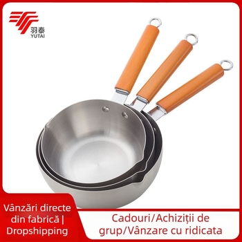 Oală pentru lapte pentru copii, din oțel inox, stil japonez, oală mică, multifuncțională pentru tăiței și hrana bebelușilor