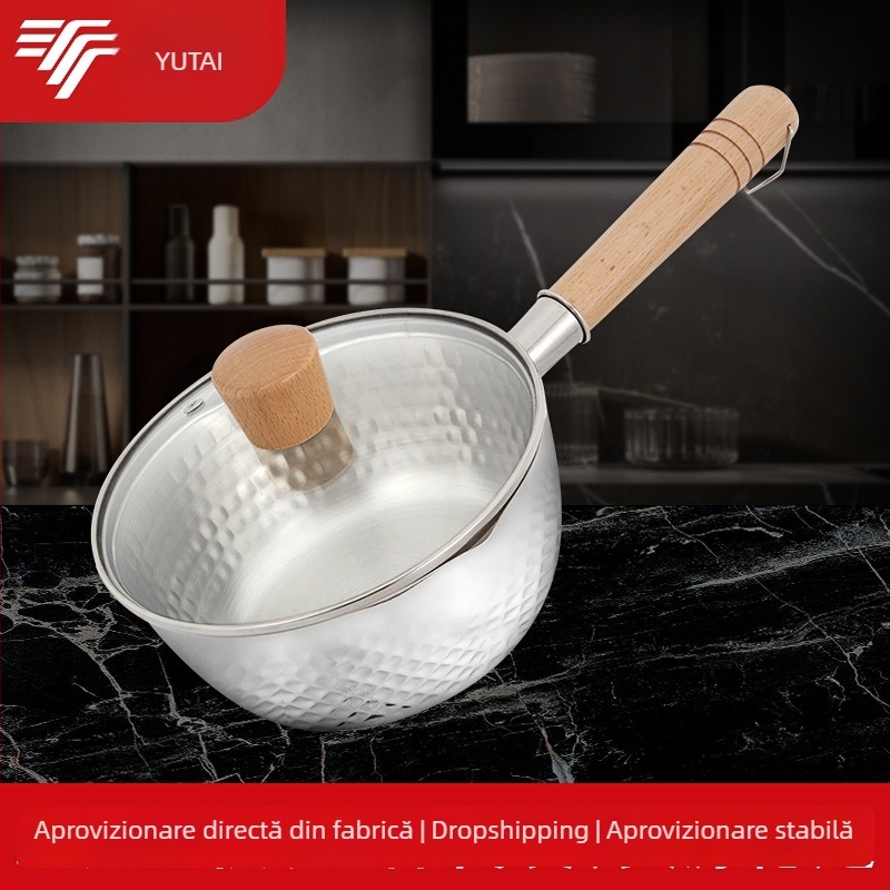 Oală pentru lapte pentru copii, din oțel inox, stil japonez, oală mică, multifuncțională pentru tăiței și hrana bebelușilor