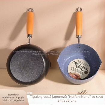 Oală Yukihira în stil Japonez, antiaderentă, pentru lapte și supă, multifuncțională, compatibilă cu plite cu inducție și gaz