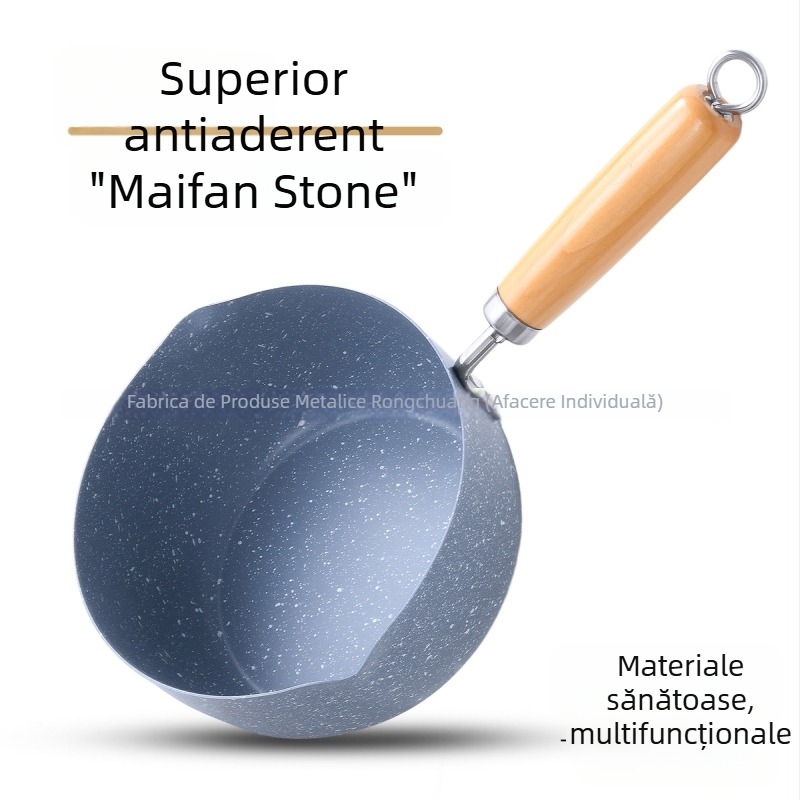 Oală Yukihira în stil Japonez, antiaderentă, pentru lapte și supă, multifuncțională, compatibilă cu plite cu inducție și gaz