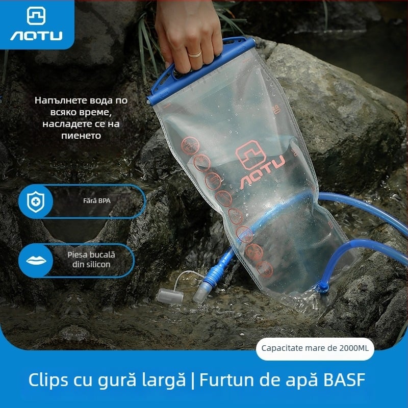 Rezervor hidratare cu gură largă de 2L, pentru activități în aer liber — drumeții, alpinism, ciclism, alergare