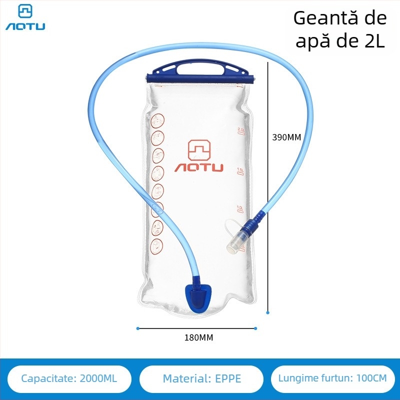 Rezervor hidratare cu gură largă de 2L, pentru activități în aer liber — drumeții, alpinism, ciclism, alergare