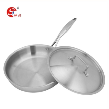 Tigaie din oțel inoxidabil 304, fund plat, antiaderent, fără strat, 24/26 cm, tigăie pentru clătite