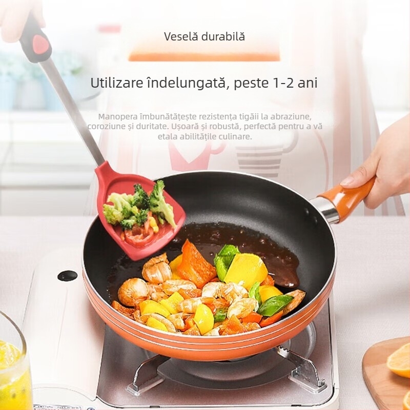 Jiuyang tigaie antiaderentă pentru prăjit, pe plită cu inducție, vas multifuncțional fără capac