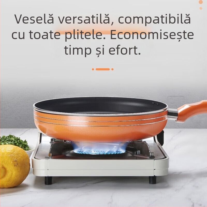 Jiuyang tigaie antiaderentă pentru prăjit, pe plită cu inducție, vas multifuncțional fără capac