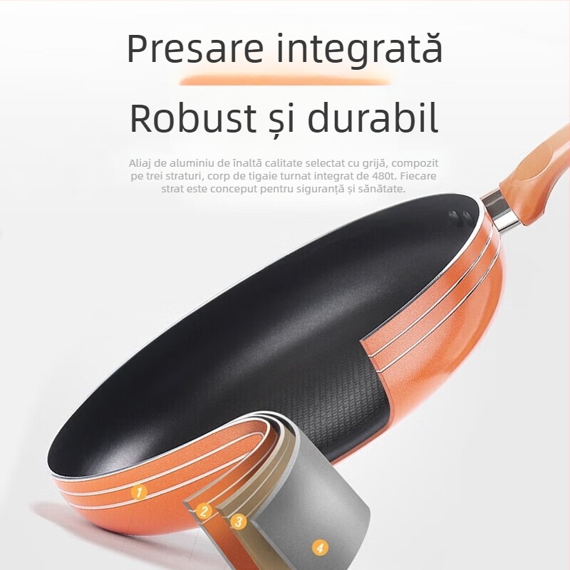 Jiuyang tigaie antiaderentă pentru prăjit, pe plită cu inducție, vas multifuncțional fără capac