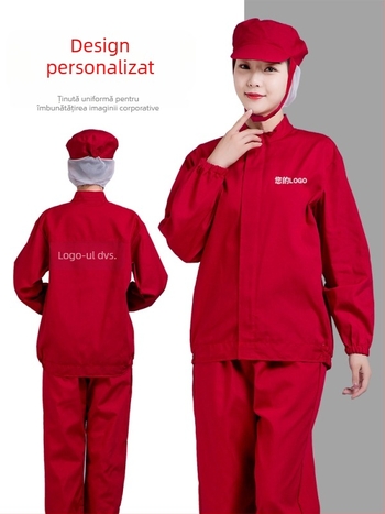 Set de haine de lucru cu mâneci lungi, respirabil, multicolor, fără praf, pentru fabrici alimentare și spații de producție