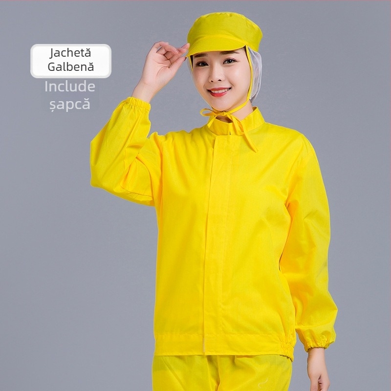 Set de haine de lucru cu mâneci lungi, respirabil, multicolor, fără praf, pentru fabrici alimentare și spații de producție