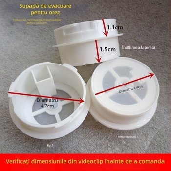 Valvă de evacuare a aburului pentru orezător cu corp pe jumătate, diametru 4,7 cm, design hemisferic triunghiular, accesorii pentru orezător